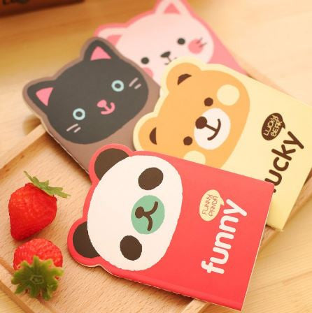 Animal Panda Cat Bear Mini Notepad