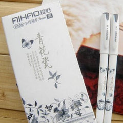 Vintage Retro Chinese Style Gel Pen Blue and White