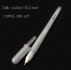 White Ink Color Photo Album Gel Pen