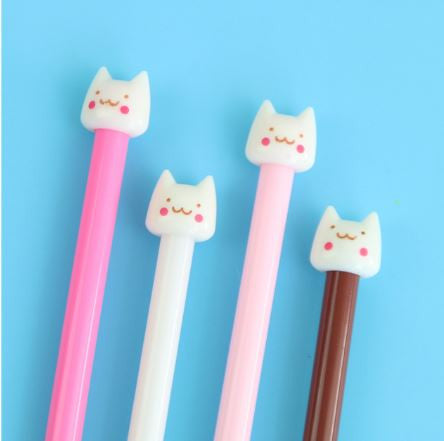 4 Pcs / Pack Cute Cat Gel Pen