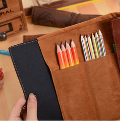 Leather Treasure Map Pencil Case