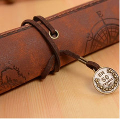 Leather Treasure Map Pencil Case