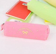 Bow Jelly Silicone Waterproof Pencil Case