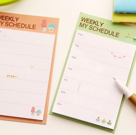 Daily Schedule Mini Memo Pad