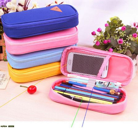 Candy Color Brief Canvas Pencil Case