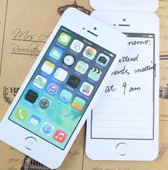 White Fashion Cell Phone Shaped Memo Pad