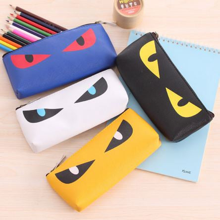 Cat Pencil Case Pu Leather Pen Bag