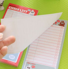 Rabbit Notebook Check List School Stationery