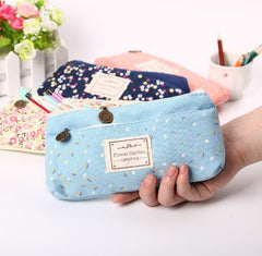 Double Zipper Pure and Fresh Pencil Bag