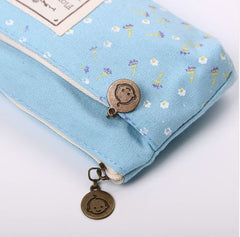 Double Zipper Pure and Fresh Pencil Bag