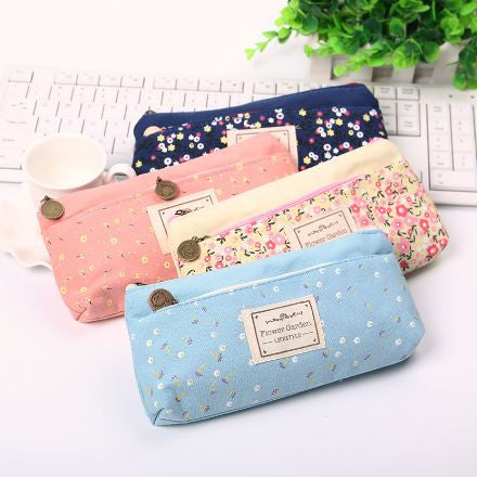 Double Zipper Pure and Fresh Pencil Bag