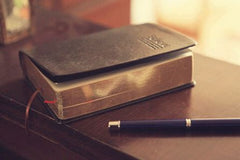 Thick Paper Leather Bible Diary Book